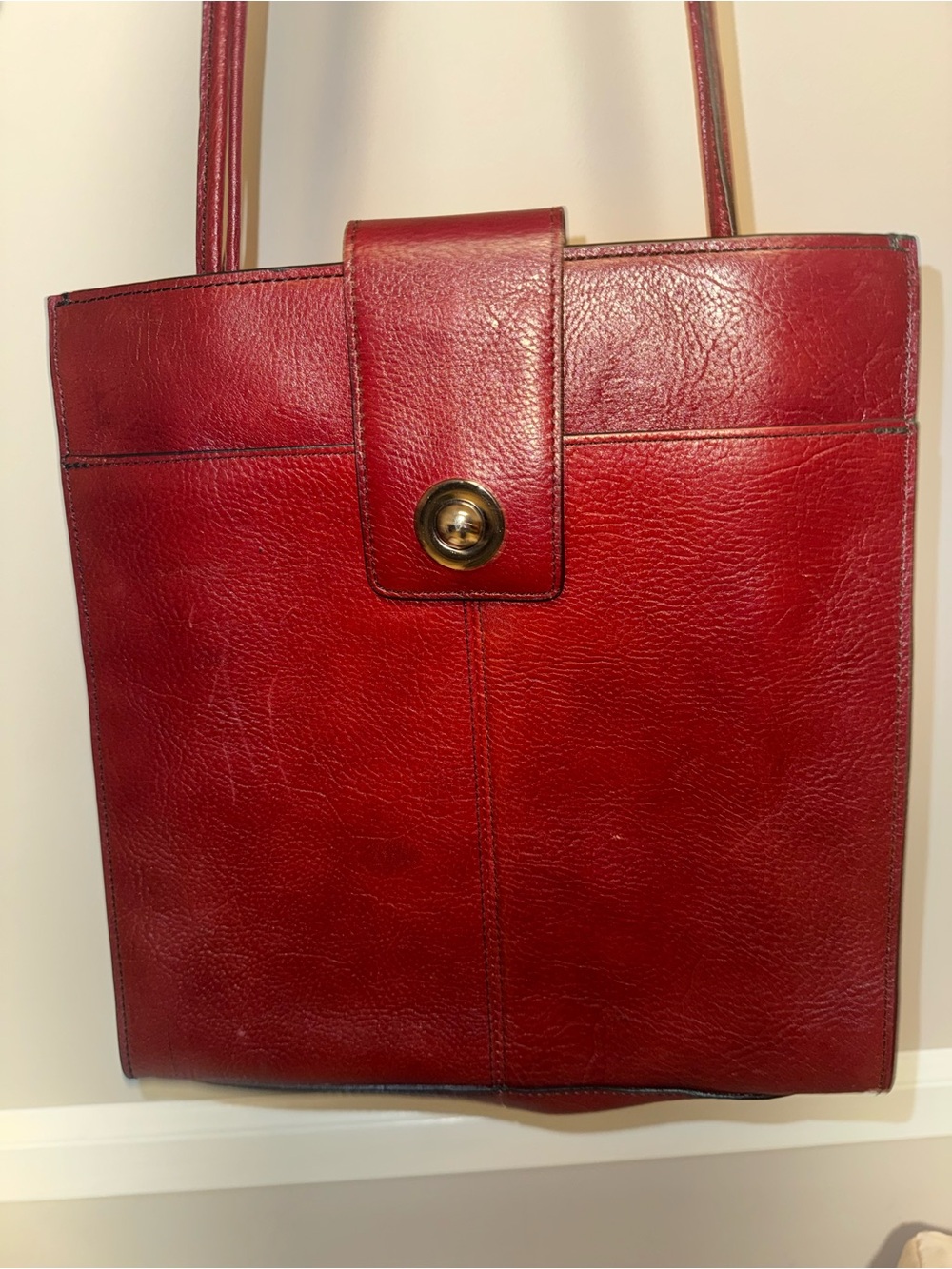 Pelle Studio Classic Red Leather Shoulder Bag